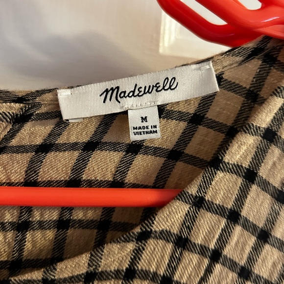 Madewell Plaid Long Sleeve Top - Picture 3 of 4